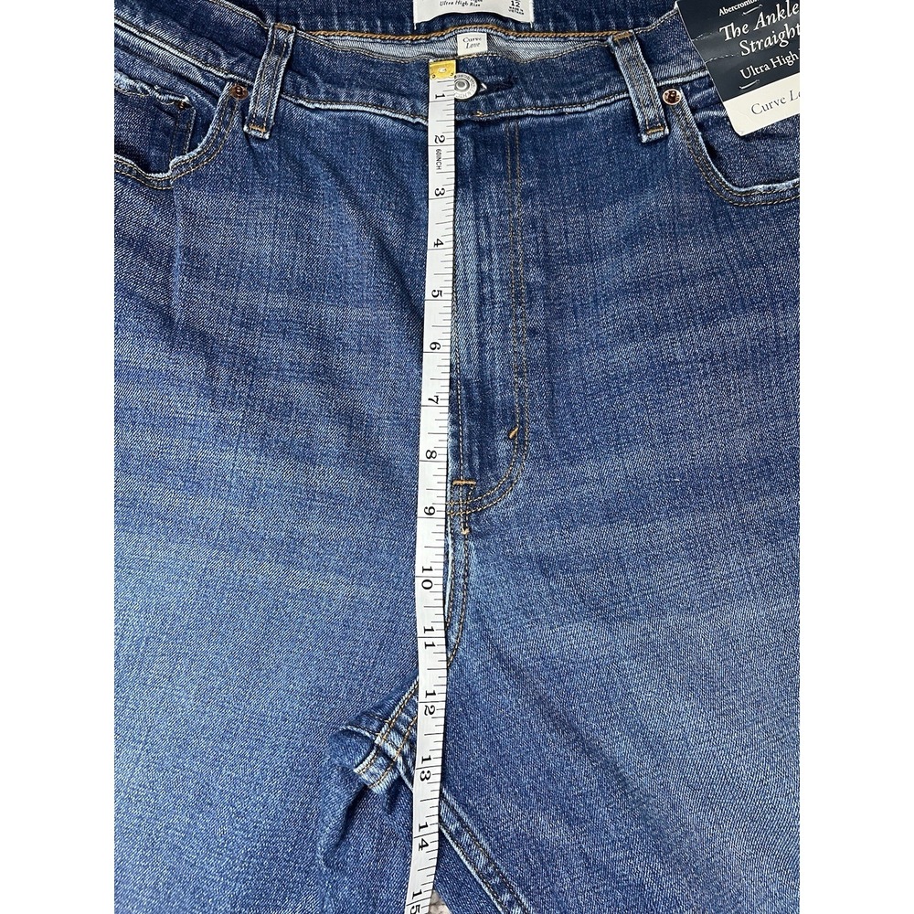 Women's Abercrombie & Fitch Ankle Straight Ultra High Rise Curve Jeans 31/12 NWT - Picture 7 of 8